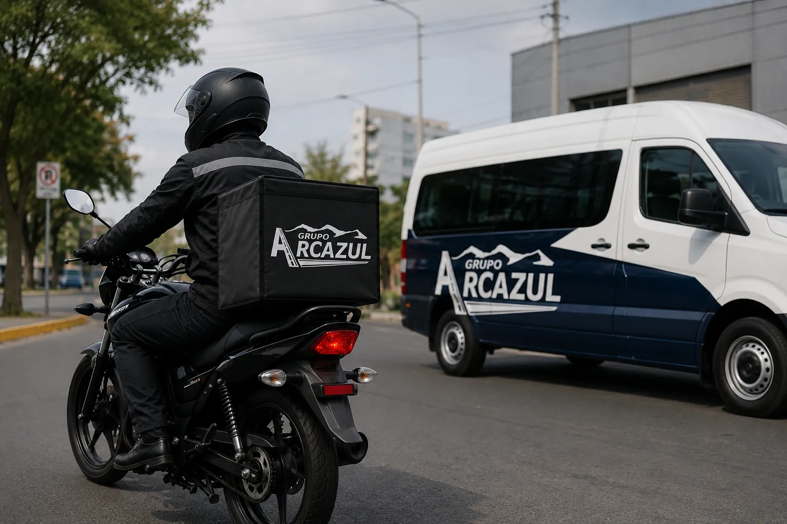 Mensajería de repuestos Arcazul: moto y microbus