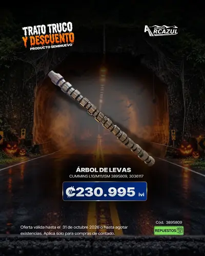 Árbol de levas Cummins L10/M11/ISM seminuevo