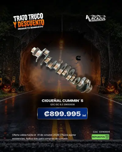 Cigüeñal Cummins QSC ISC 8.3 seminuevo