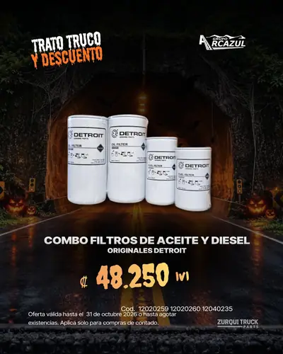 Combo de filtros de aceite y diesel originales Detroit