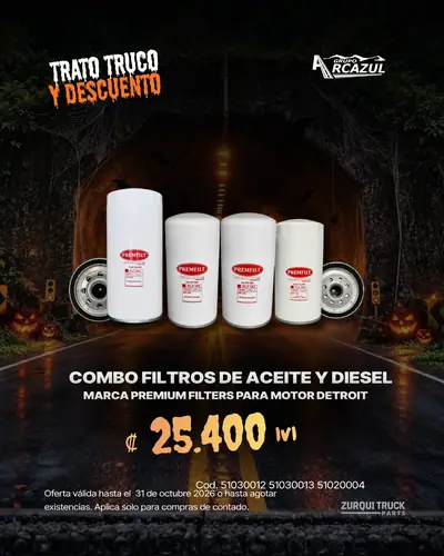 Combo de filtros de aceite y diesel Premium Filters para motor Detroit
