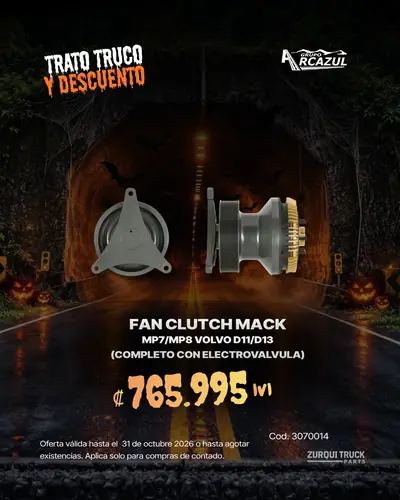 Fan clutch Mack MP7/MP8 Volvo D11/D13 completo con electroválvula