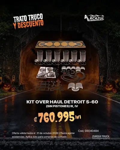 Kit over haul Detroit S-60 sin pistones, III y IV
