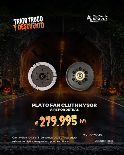 Plato fan clutch Kysor con aire por detrás