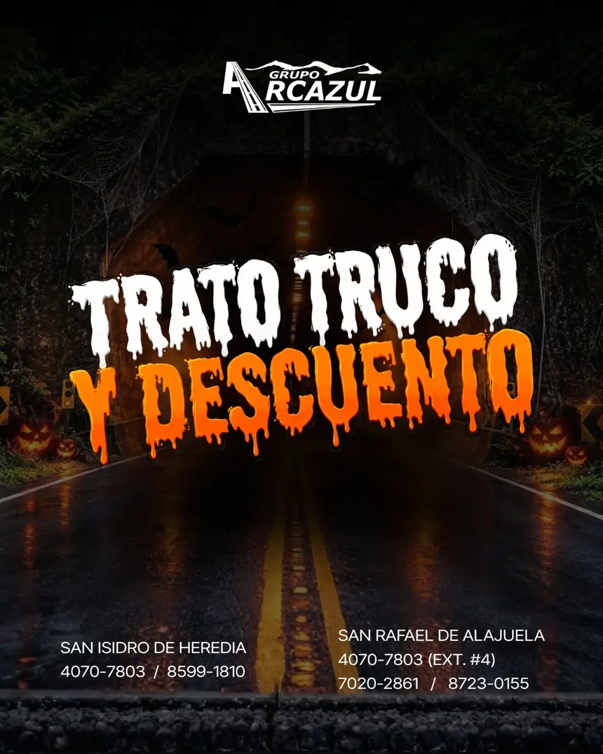 Trato Truco y Descuento: promociones de octubre en Grupo Arcazul, San Isidro de Heredia y San Rafael de Alajuela