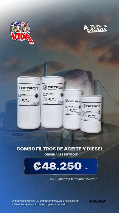 Combo de filtros de aceite y diesel originales Detroit