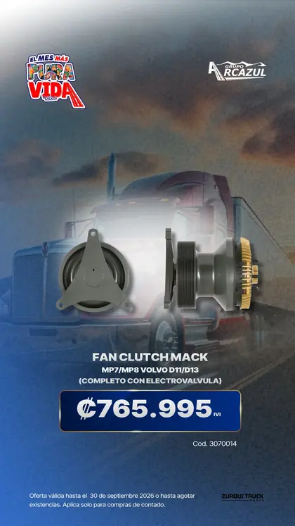 Fan clutch Mack MP7/MP8 Volvo D11/D13 completo con electroválvula