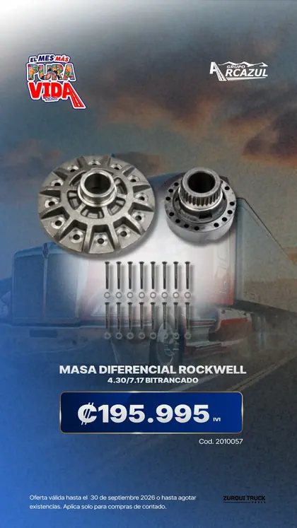 Masa diferencial Rockwell 4.30/7.17 bitrancado