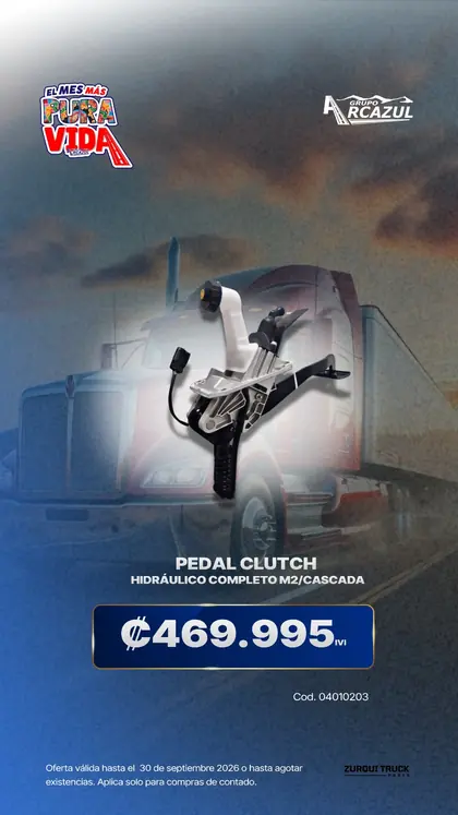 Pedal de clutch hidráulico completo M2 y Cascadia