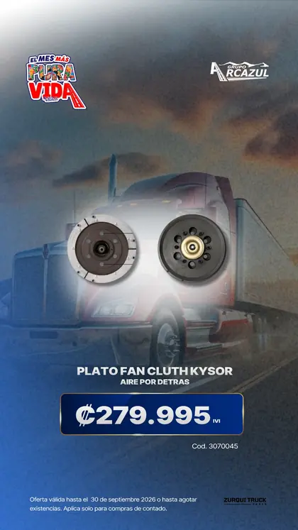 Plato fan clutch Kysor con aire por detrás