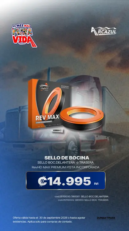 Sello de bocina delantera o trasera RevHD Max premium con pista